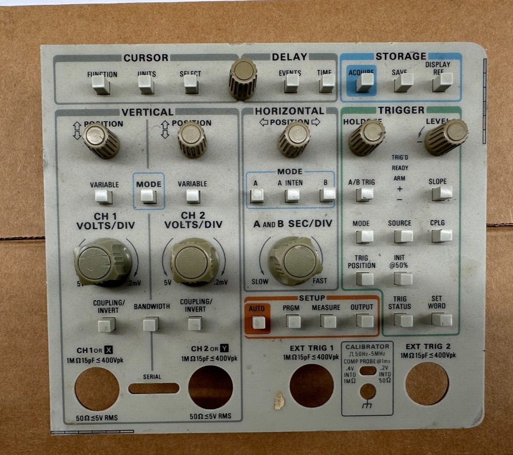 Tektronix 2440 Digital Oscilloscope Front Control Panel 300 MHz