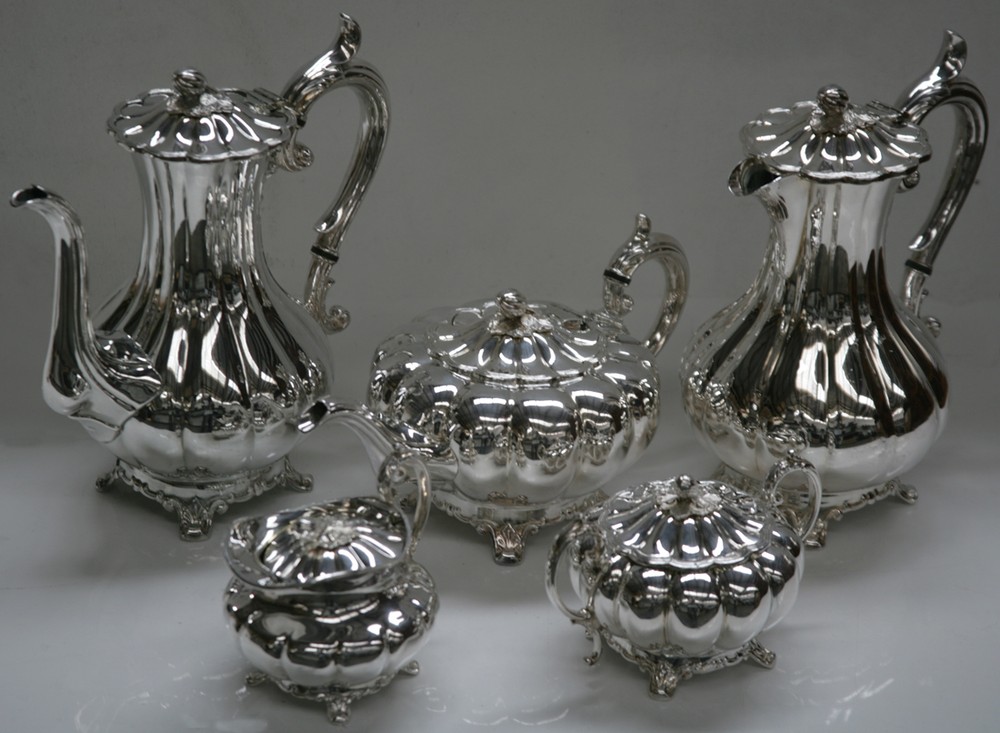 James Dixon & Sons Silver Plated Five Piece Tea/Coffee Service Made in England