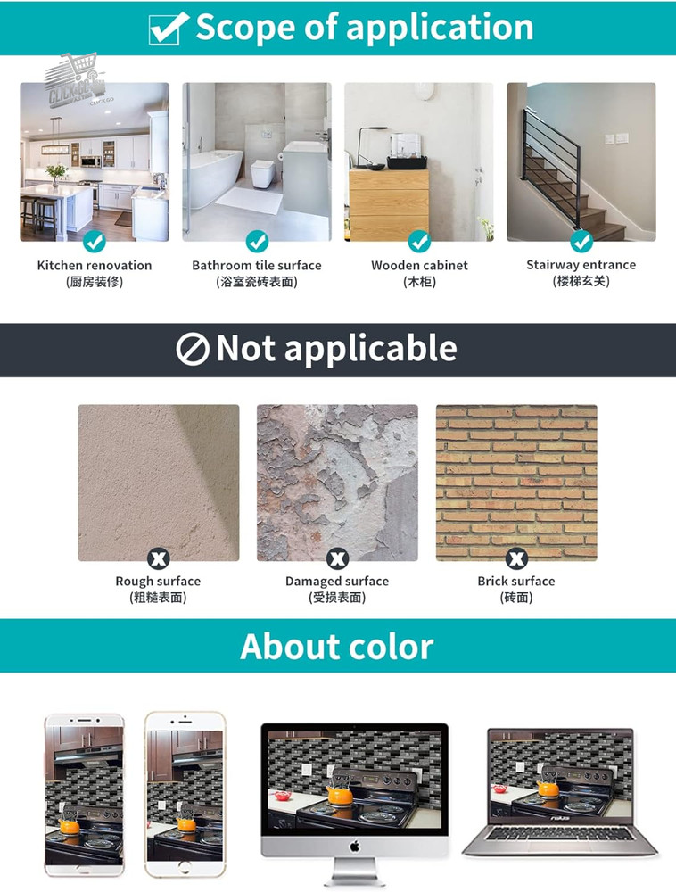 Removable Self Adhesive Kitchen Decor Edge Bathroom Tile Sticker for