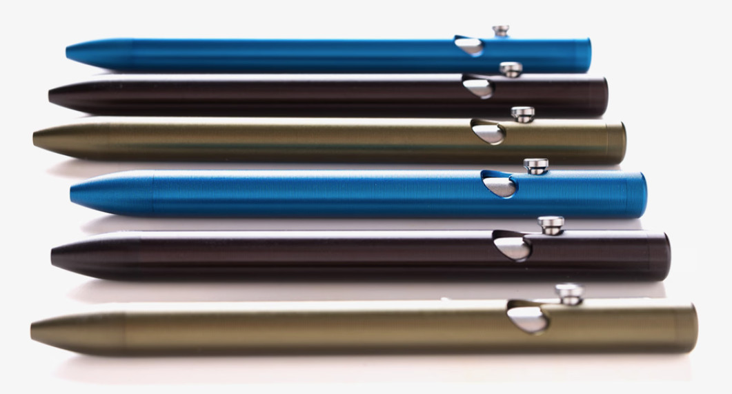 Tactile Turn Aluminum Bolt Action Pen - New Colors in Blue, Bronze or OD Green