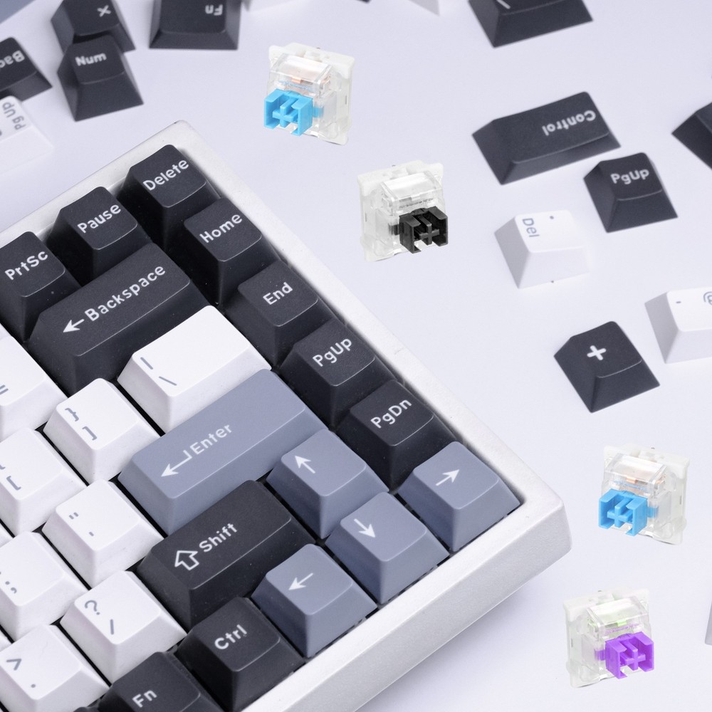 36pcs Light Blue Keyboard Switch 3-Pin 50gf Linear Keyboard Switch Replacement