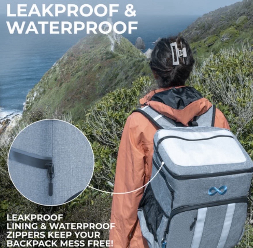 NEW $63.99 Large Capacity Gray Cooler Backpack