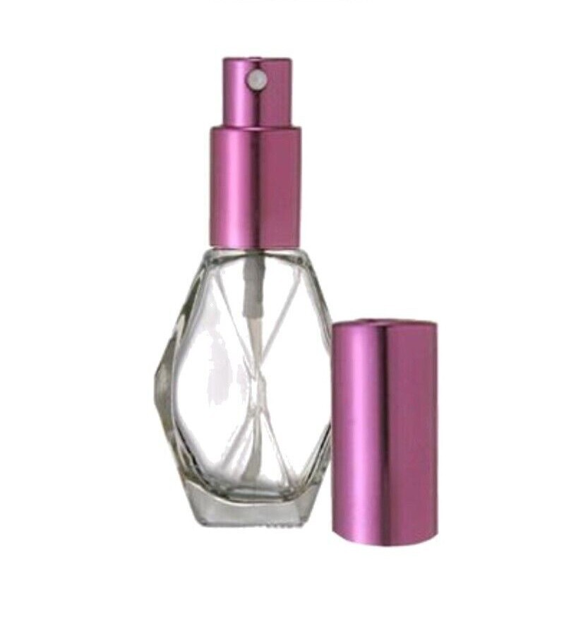 12 Refillable Perfume Bottles- 2 oz. Atomizer Luxury Bottle, Diamond Shape, 60ml