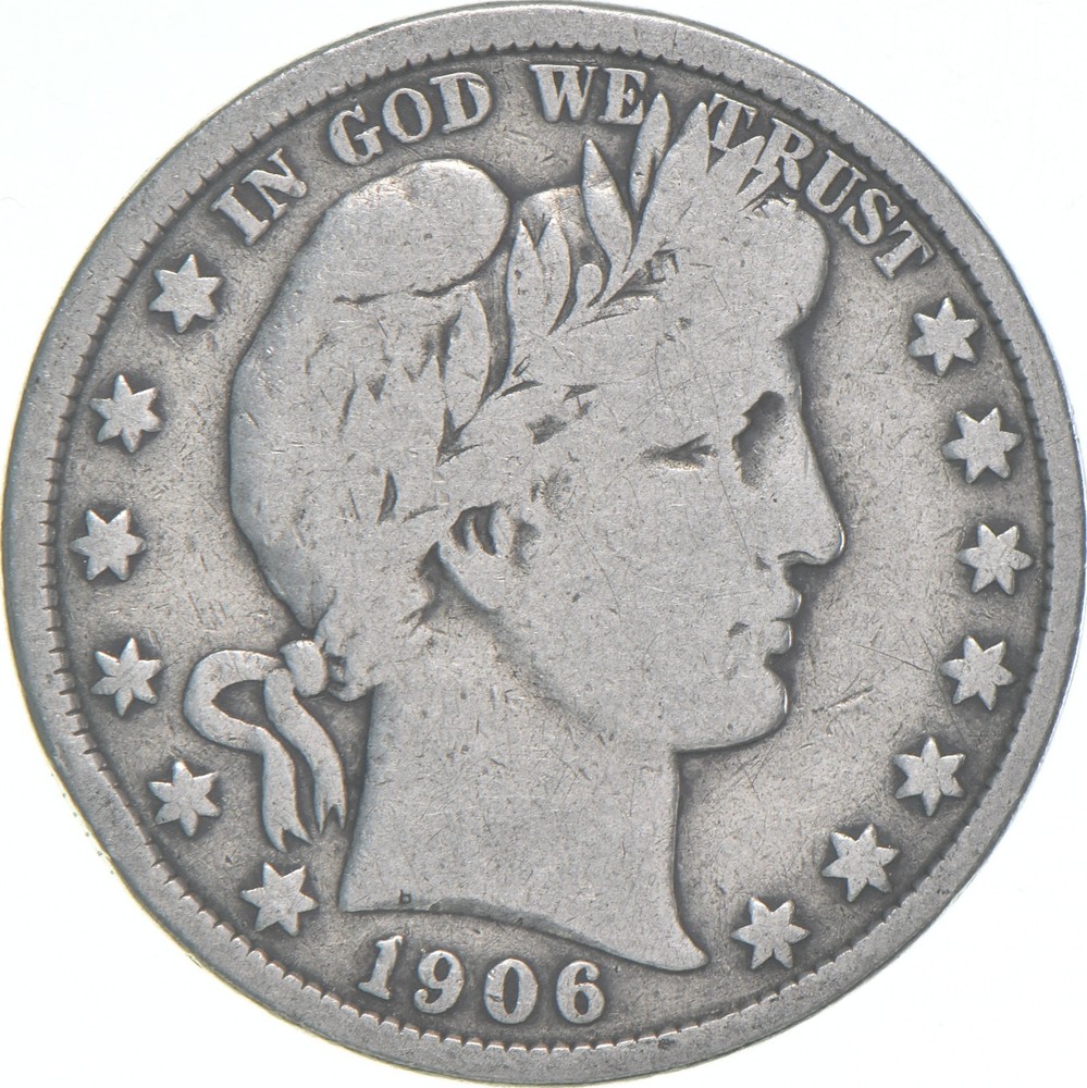 1906 Barber Half Dollar Average Circ