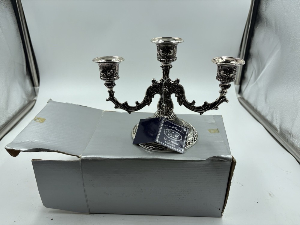 Vintage Old  Silverplated Candelabra.