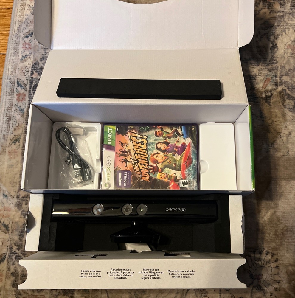 Xbox 360 Kinect Sensor Camera Bundle with Kinect Adventures Brand New Open Box
