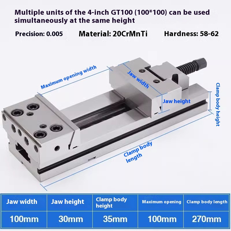 Precision Combination Vise CNC Machining Center Milling Machine