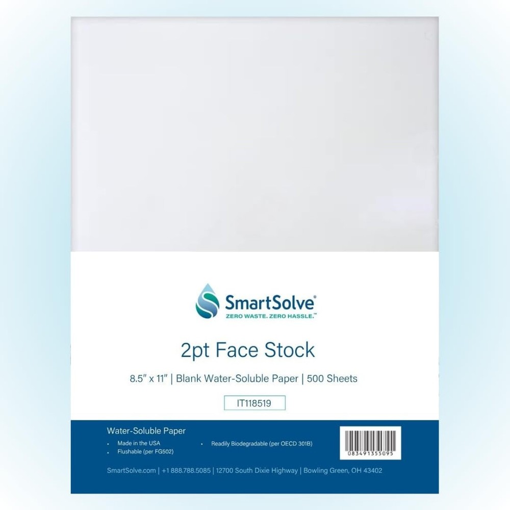 2 pt. Water-Soluble Bio-Based Paper | Dissolves Quickly in Water | Biodegrada...