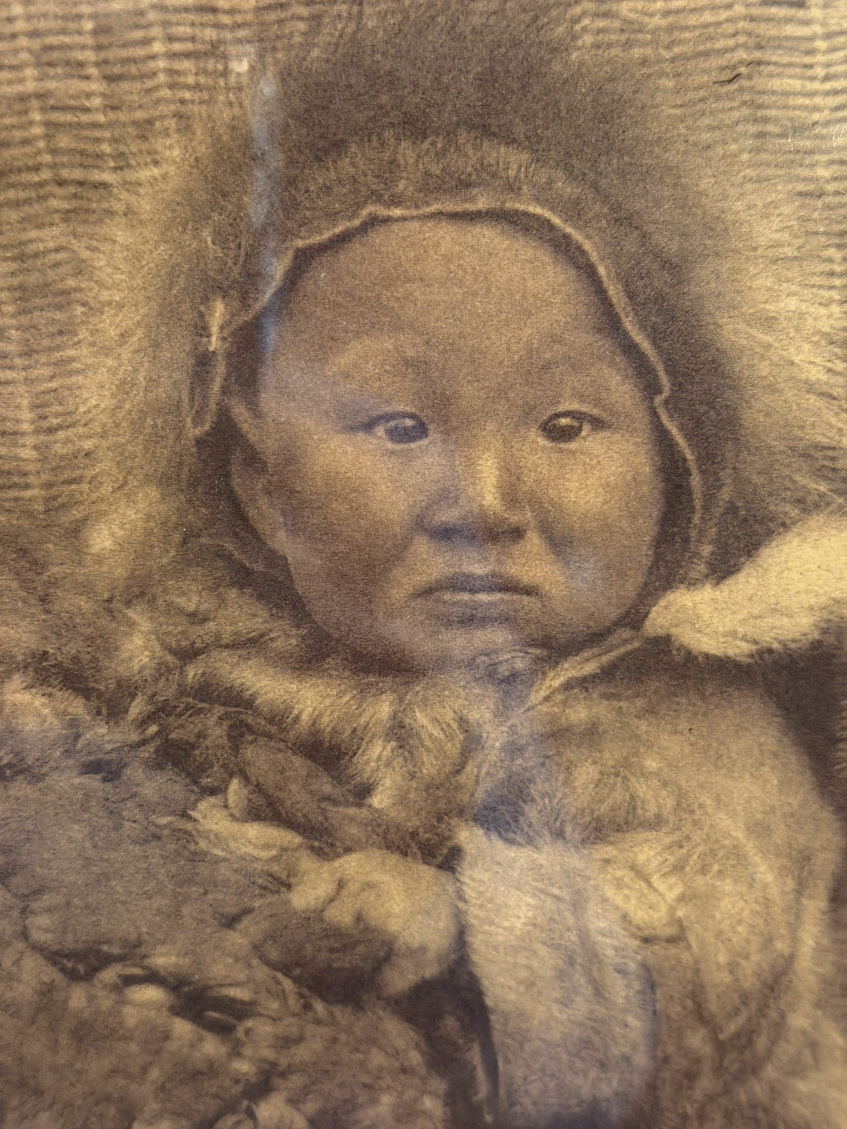 VINTAGE EDWARD CURTIS PHOTO / WOMAN & CHILD NUNIVAK/ ALASKA INUIT, ESKIMO