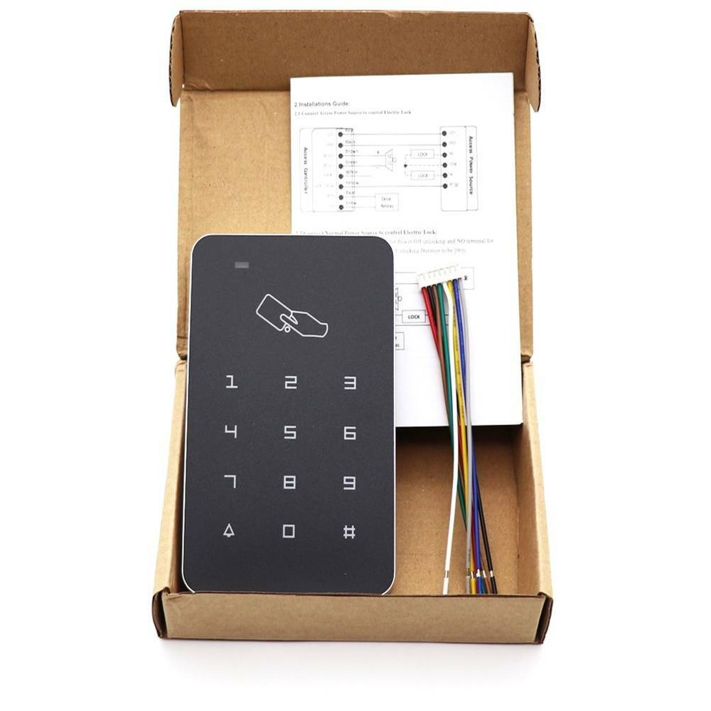 RFID Card Reader Door Lock System Access Controller with Keypad Rainproof Cover