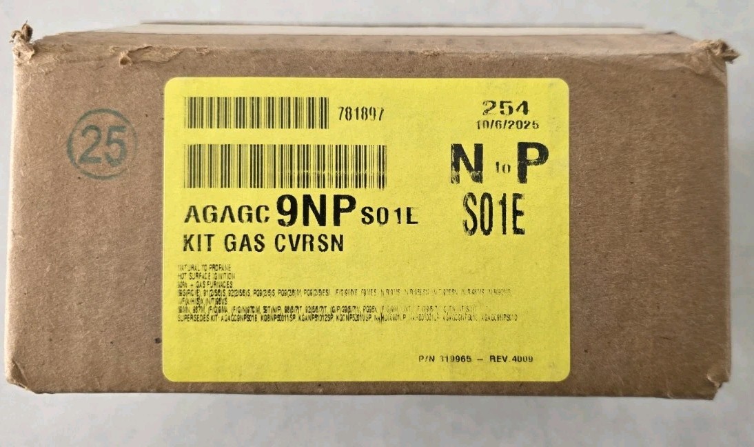 AGAGC9NPS01E Kit Gas CVRSN NATURAL to PROPANE Conversion Kit