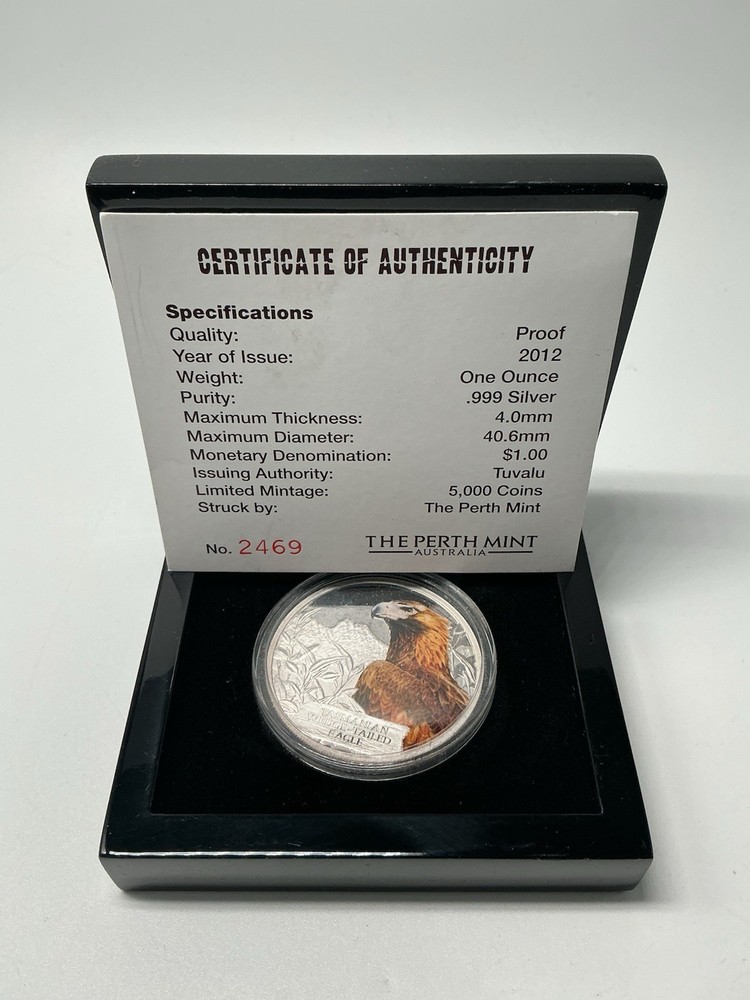 2012 AUSTRALIA ENDANGERED WEDGE-TAILED EAGLE 1 oz. SILVER COIN
