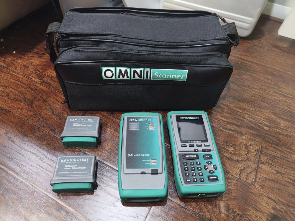 Fluke Microtest OMNIScanner 2 Cat5 Cat5e Cat6 Digital Cable Analyzer Certifier