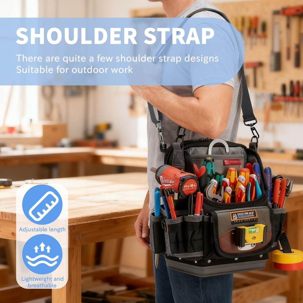 63" Padded Adjustable Shoulder Strap with Veto Pac, Durable Bag Strap with He...