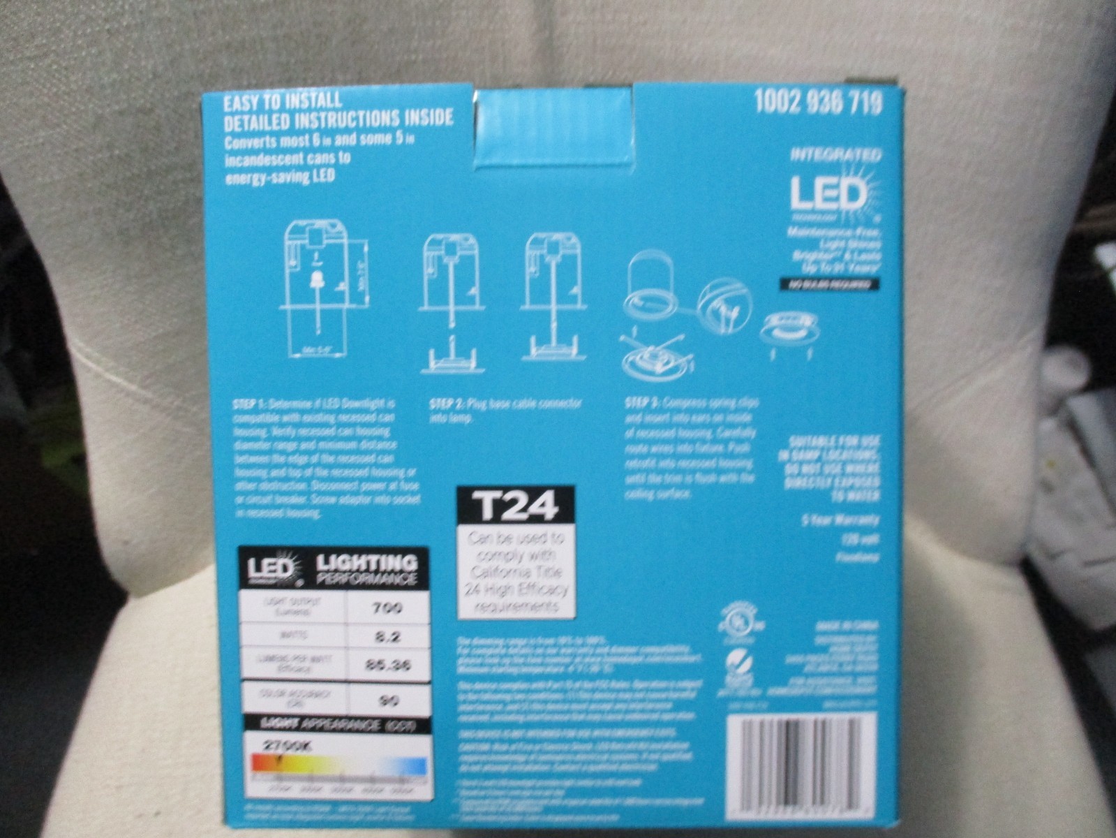 4 pack Ecosmart 65w 5” - 6" Downlight Dimmable Soft White Screw-in Base NEW