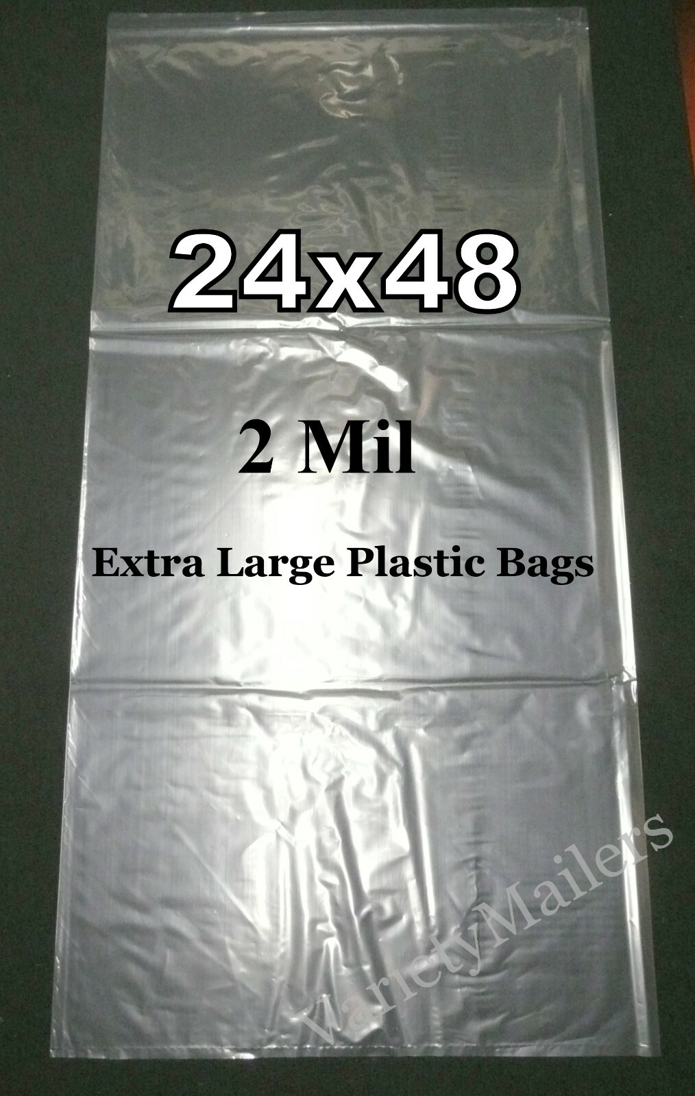 5 Clear Plastic Bags 24''x 48'' Extra Large 2 Mil Bags 24x48