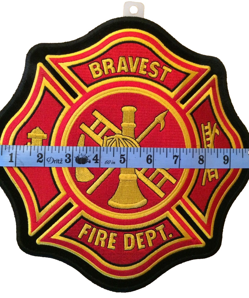 Fire Department Bravest Patch XL Back Patch CLOSEOUT !