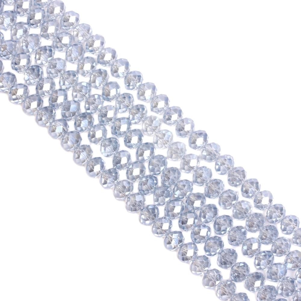 Natural Glass Crystal Beads Faceted Round Loose Beads 4mm-8mm DIY Jewelry Making
