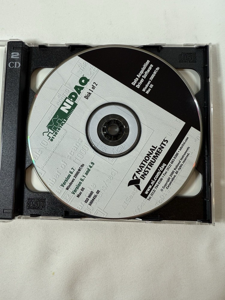 NI-DAQ Data Acquisition Driver Software 2-Disc Set - Windows 2000/NT/9x, Mac OS