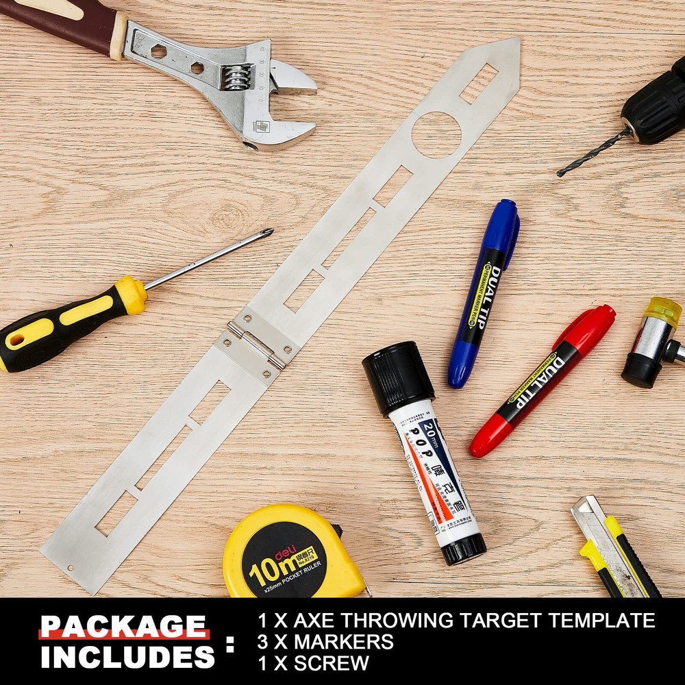 Axe Throwing Target Template Stainless Steel Target Template Stencil Comes wi...