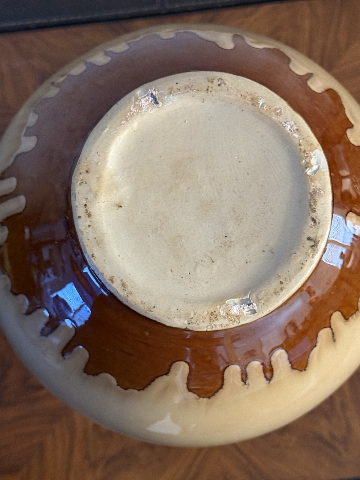 Large Handmade Pottery Glazed Earth Tone Drip Glaze Vase Table Centerpiece