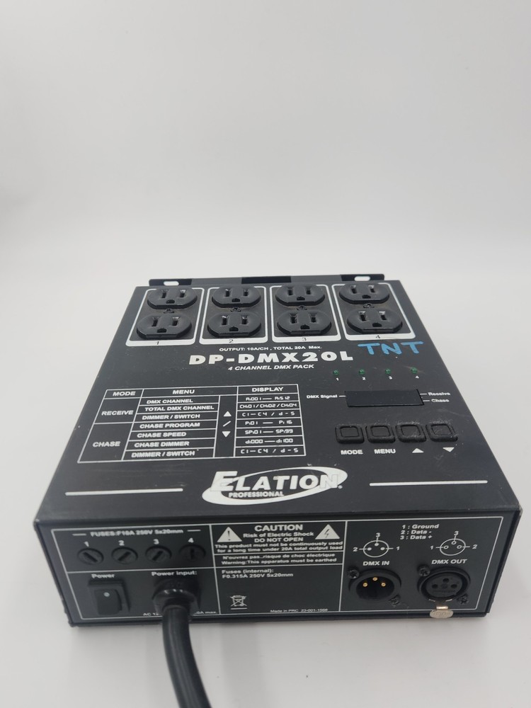 ELATION PROFESSIONAL DP-DMX20L 4 CHANNEL DMX PACK