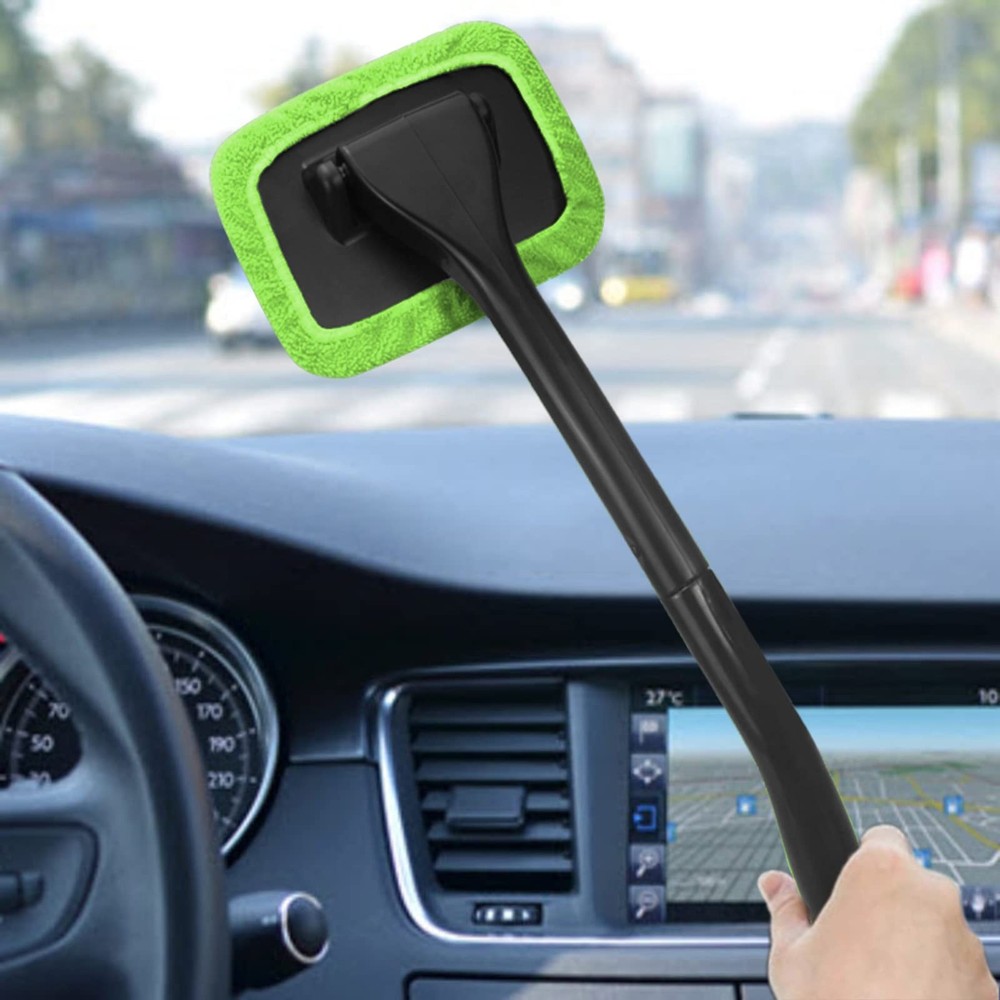 Car Windshield Cleaning Tool, Windshield Cleaner with 4 Washable and Reusable...
