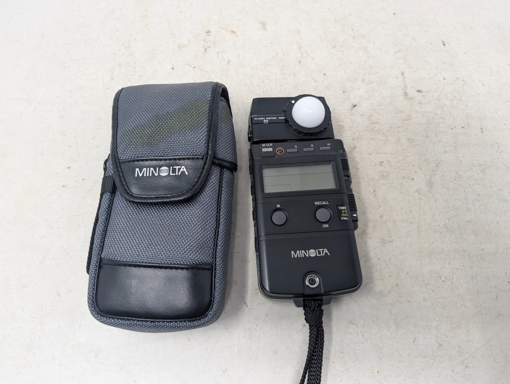 Minolta Flash Meter IV w/ Dome, Case, Strap (103)