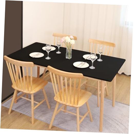Elastic Table Cloth, 36x48 Inch Reusable Spandex 48" x 36" (Rectangular) Black