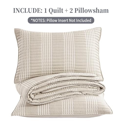 128x120 Seersucker Patchwork Oversized Oversized King Plus-128" x 120" Beige