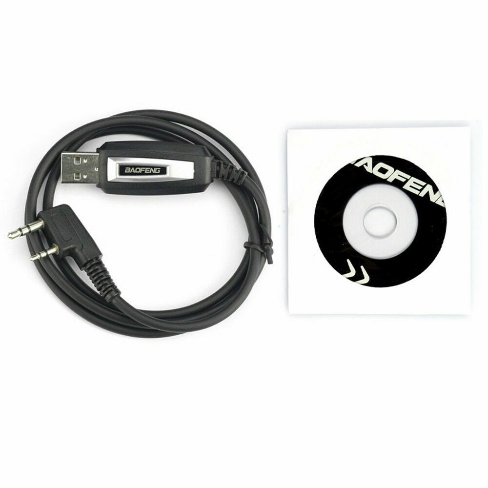 For Baofeng UV-5R BF-888S Radios USB 2 Pins Programing Cable Program Software CD