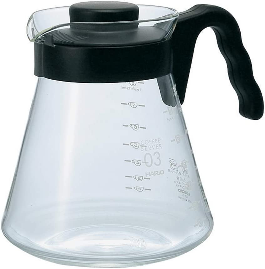 V60 Glass Coffee Server, 1000Ml, Black