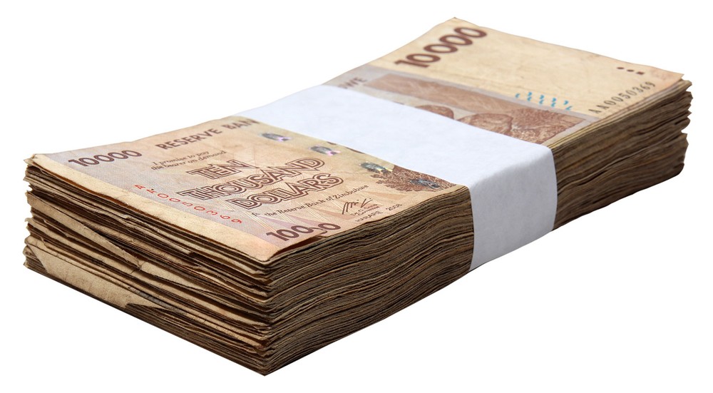 Zimbabwe 10000 Dollars, 2008, P-72, Damaged X 100 PCS Bundle Pack