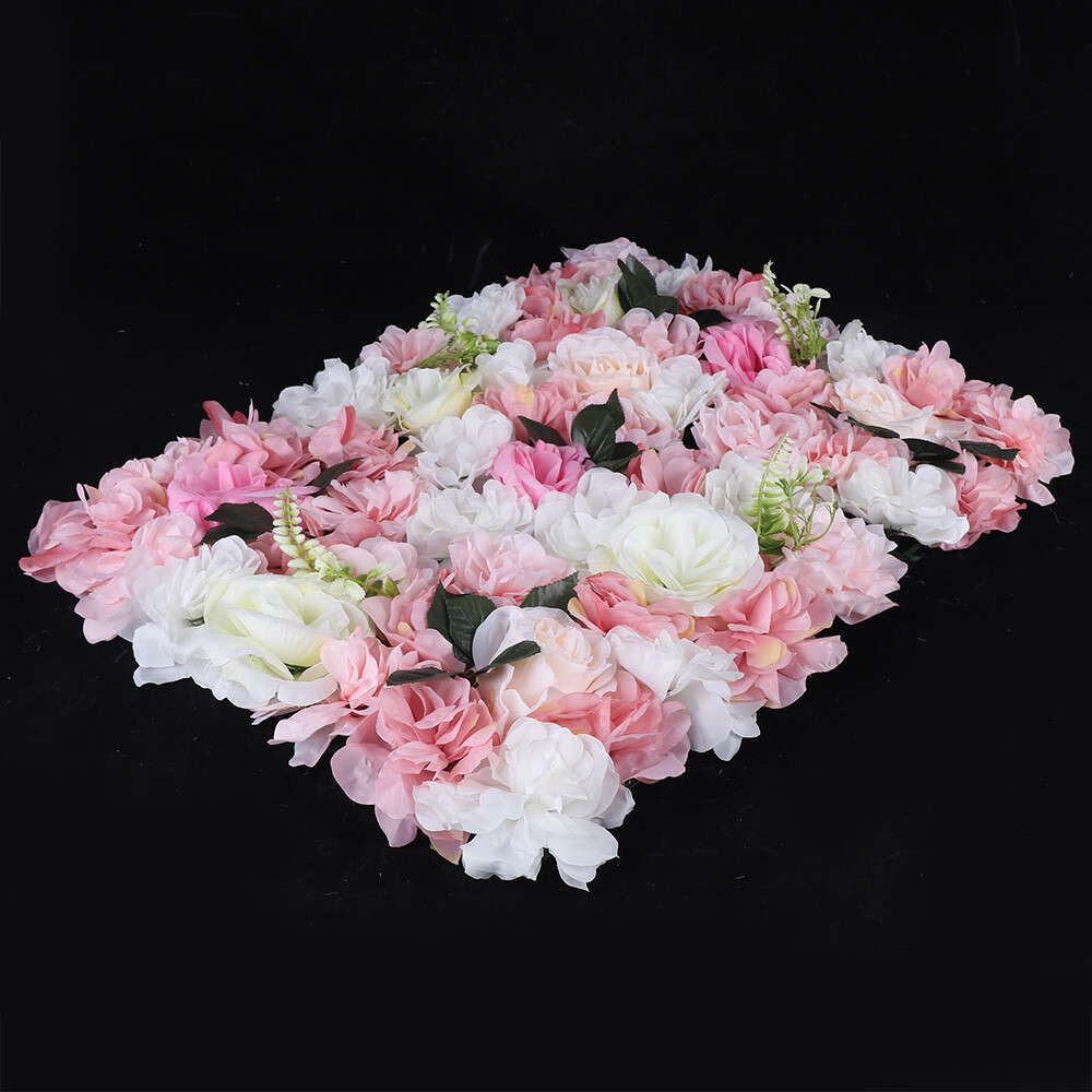 12PCS Artificial Flower Wall Panels Rose Hydrangea Backdrop Panel Wedding Decor