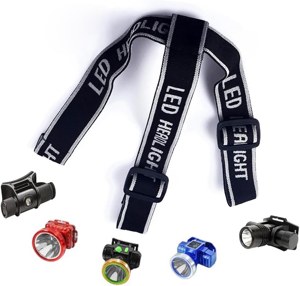 1 or 4 Pack Headlamp Strap Replacement Headband Head Lamp Elastic Head Band Belt