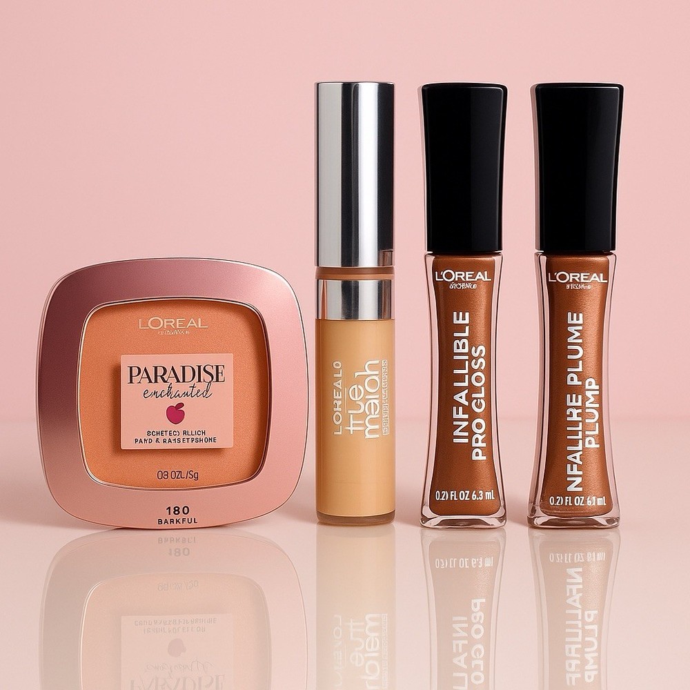 L’Oréal Makeup Set Blush Concealer 2 Lip Gloss Bundle Gift Set
