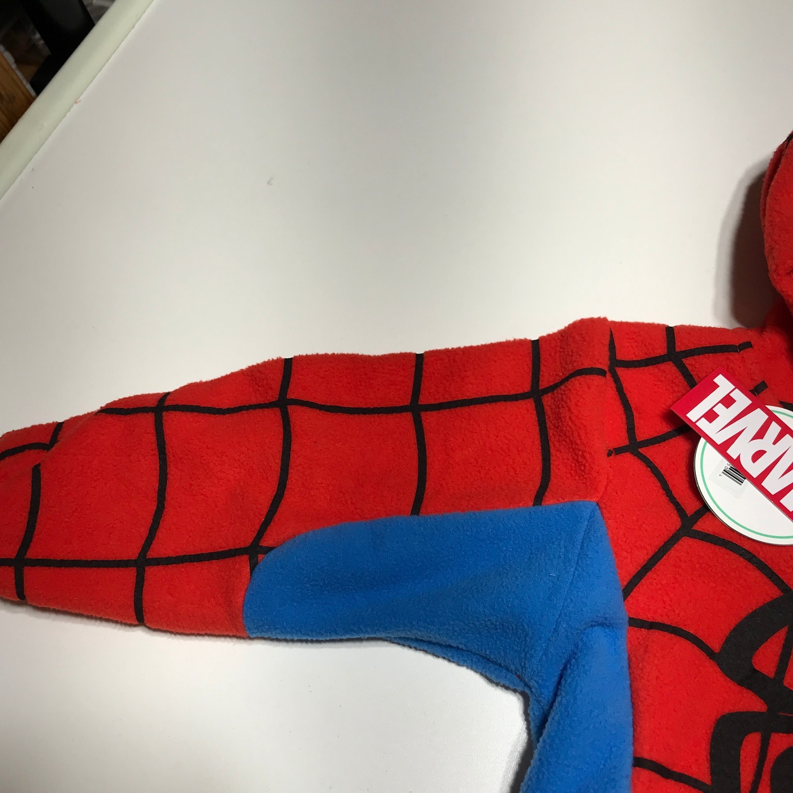 NWT Cuddle Club Marvel Fleece Spiderman One Piece Hooded Costume Toddler 18-24 M