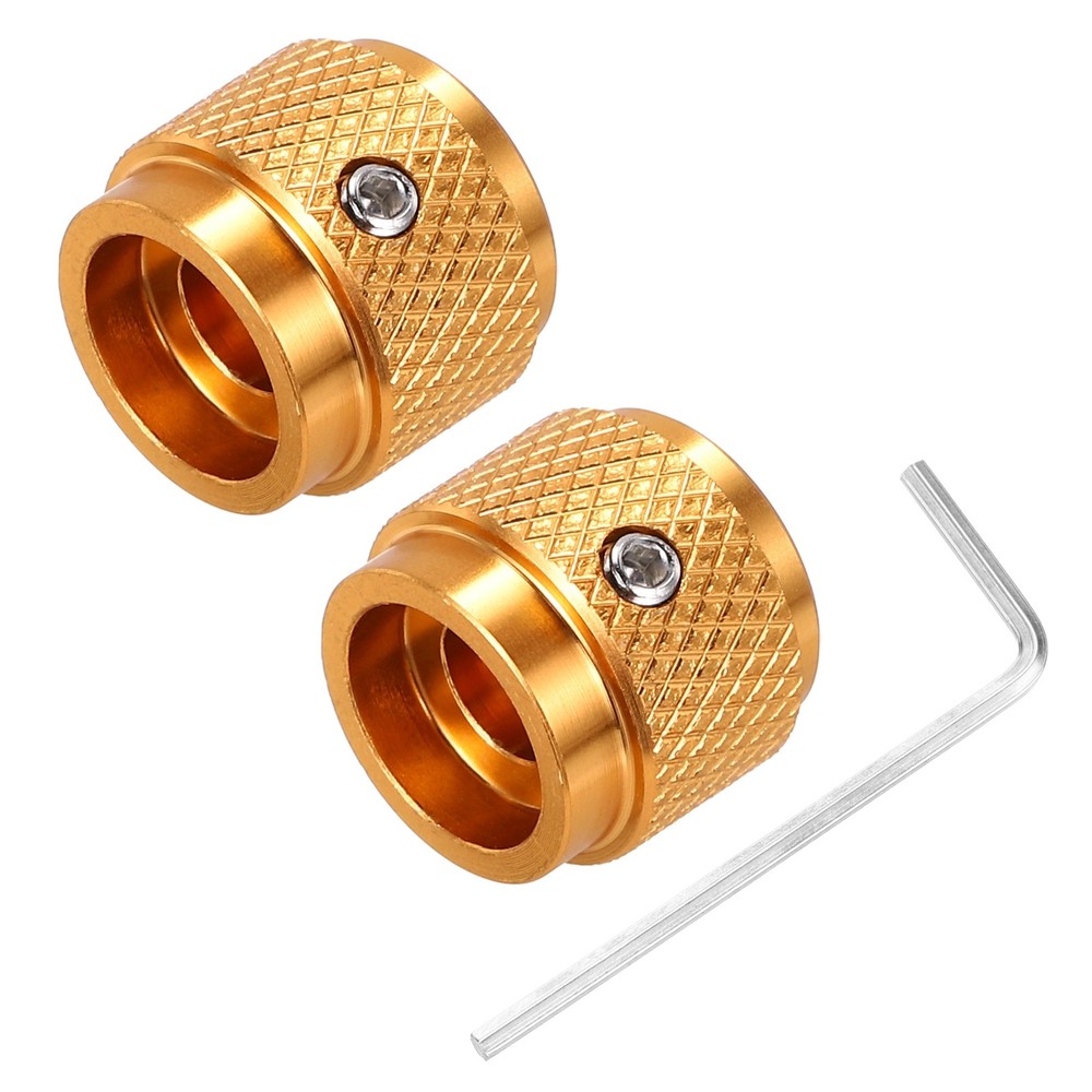 2PCS Guitar Knobs Metal, Volume Tone Control Dome Knobs 1/4", Gold