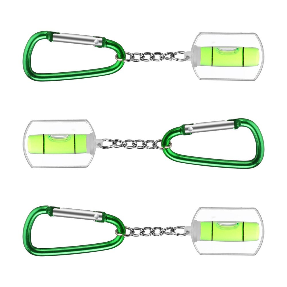 3-Pack Small Bubble Level with Keychain Mini Pocket Tool Spirit Level