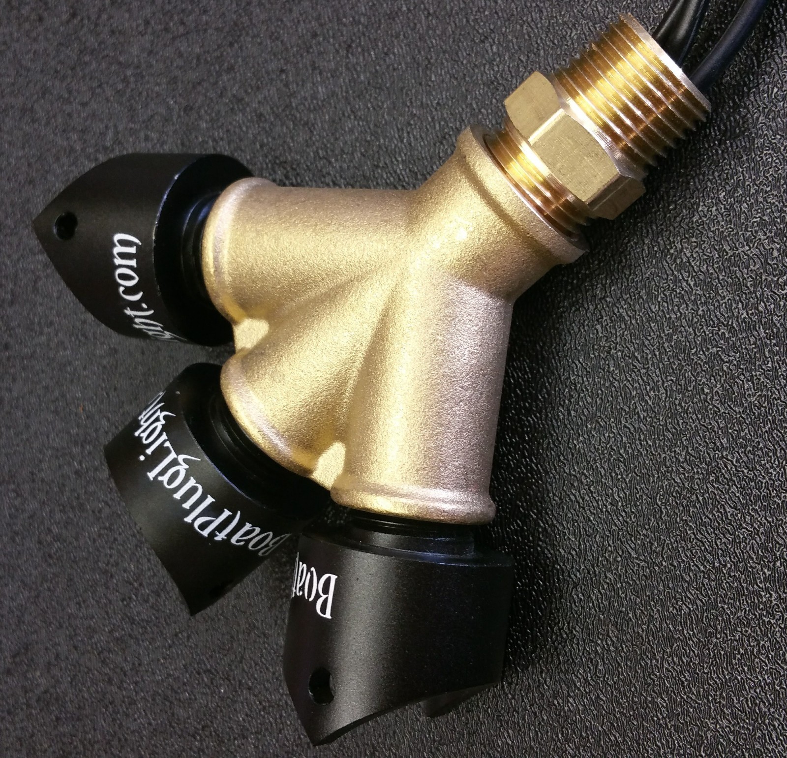 BLUE YK3B LED BOAT DRAIN PLUG LIGHT TRIPLE HEAD DESIGN! 3400 LUMENS UNDERWATER