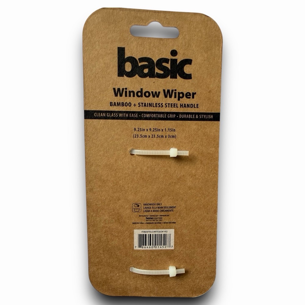 Basic - Window Wiper - Bamboo & Stainless Steel - Gray