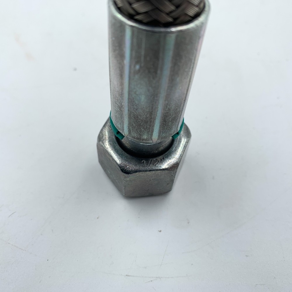 14" Braided Hose 1/2" Threaded Connections 90 Degree Angle