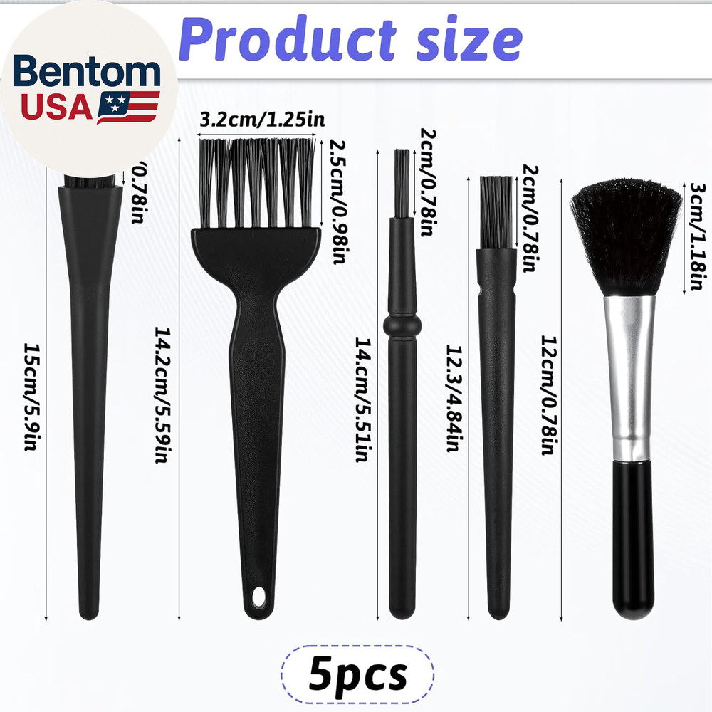 5 PCS Nylon anti Static Dusting Brush, Mini Keyboard Cleaning Brushes Kit Electr