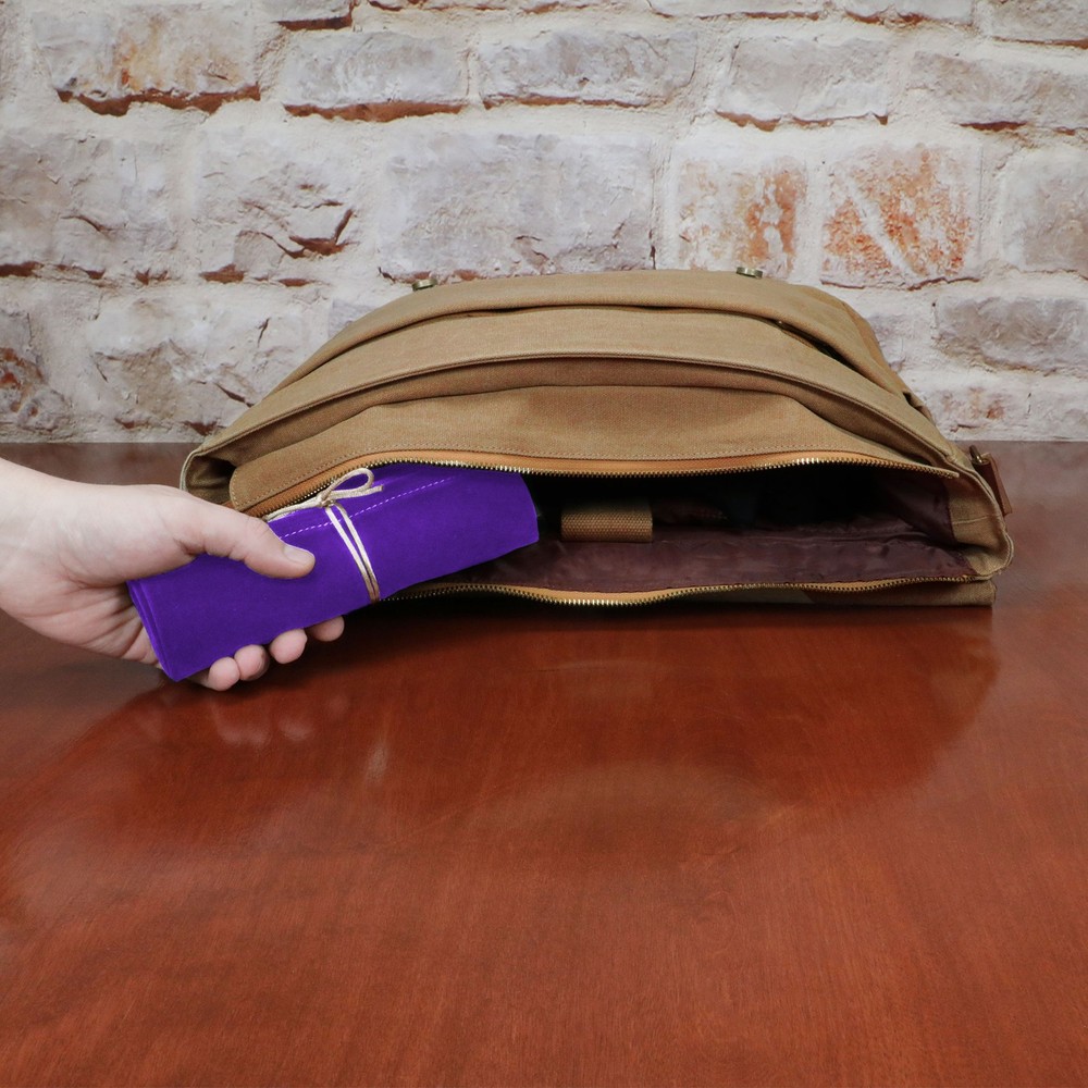 ENHANCE Roll on a Scroll™ Dice Rolling Mat & 7pc Acrylic Dice Set