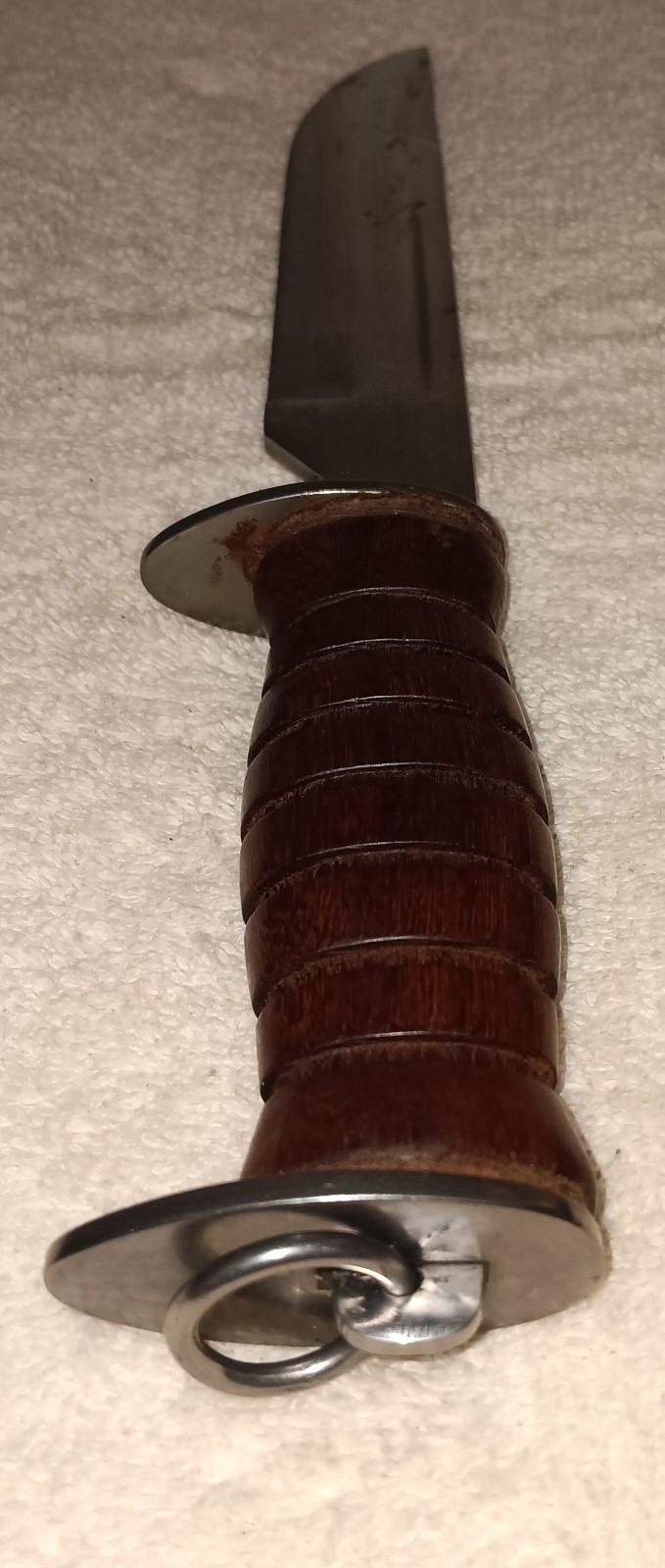 WWII Era E.G. Waterman EGW Fighting Knife - Original Wood Handle & Bottle Opener