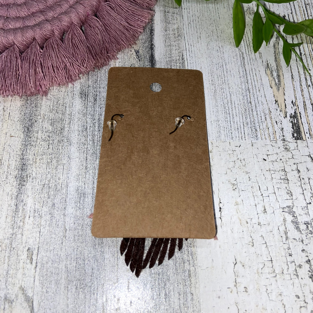 Handmade Boho Felt Feather Dangle Earrings