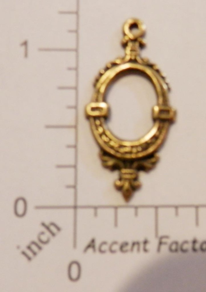 27413      2  Pc Brass Oxidized Victorian Dangle Jewelry Finding