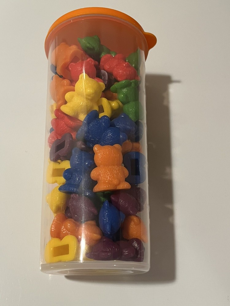 Skoolzy Rainbow Counting Bears Matching Sorting Cups, Bear Counters