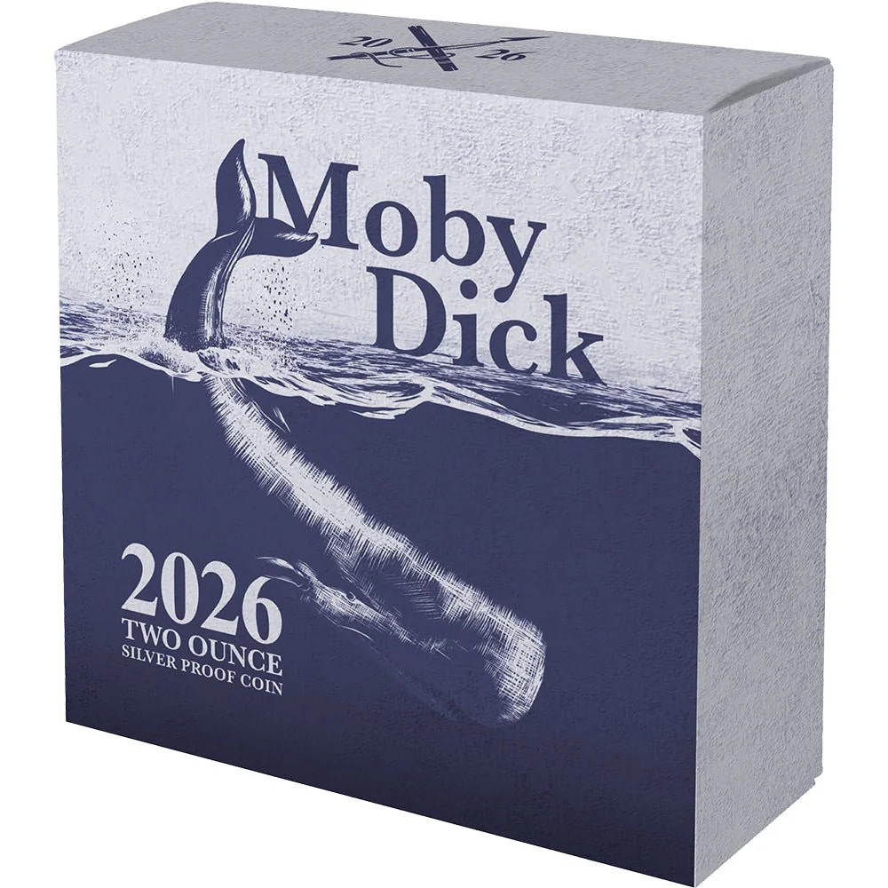 2026 $5 Moby Dick 2oz Silver Black Proof Coin