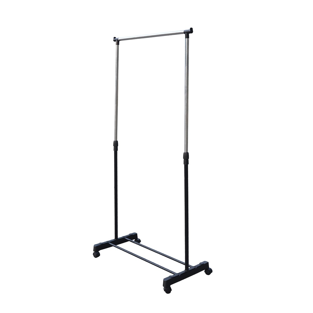 Laundry Drying Rack Clothes Storage Hanger Stand With Brake Roller Adjustable
